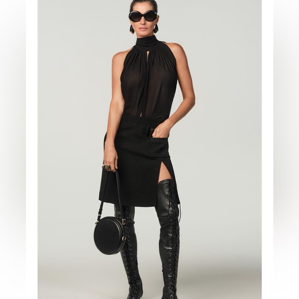 Zara Stefano Pilati bow halter top